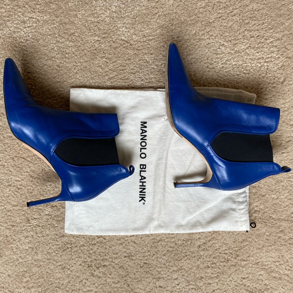 MANOLO Blahnik M-Tungade leather ankle boots